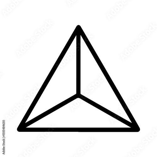 icon dice with 4 sides d4 on white background vector
Vector line icon board games