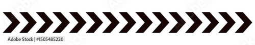 Chevron arrow line pattern in repeating design, motion and direction concept. Flat vector illustration isolated on white background.