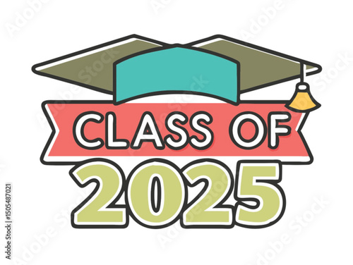 Back to school banner with graduation cap, diploma, and best quality sale tag sticker