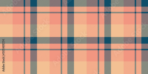 Soft peach and teal plaid pattern.  Perfect for textile design, fashion, website backgrounds, or scrapbooking.