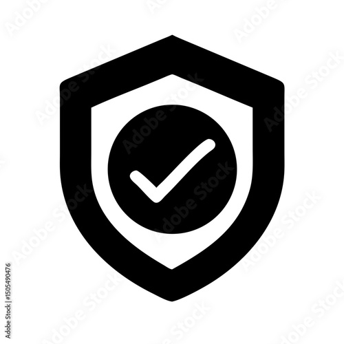 Approved shield icon, for website design