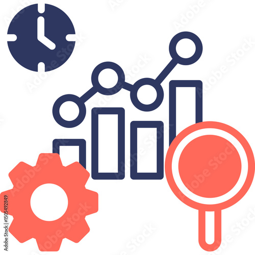 Efficiency Analysis mixed color icon