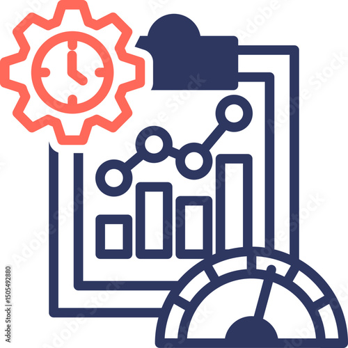 Productivity Metrics mixed color icon