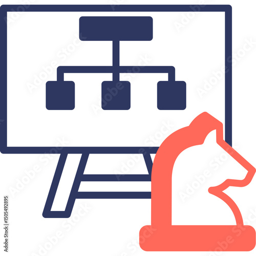 Scenario Planning mixed color icon