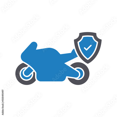 Motorbike insurance :Vector Icon which can easily modify or edit