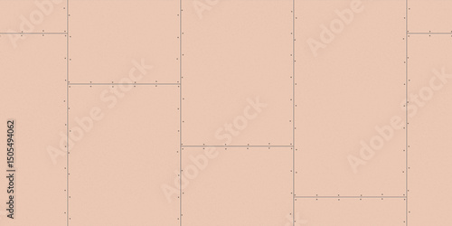 Orange brown plasterboard sheets with screw holes and noise texture as seamless bg. Home renovation background. Empty wall for plastering or painting. Drywall insulation. Vector illustration.