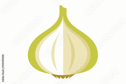 green onion isolated on white