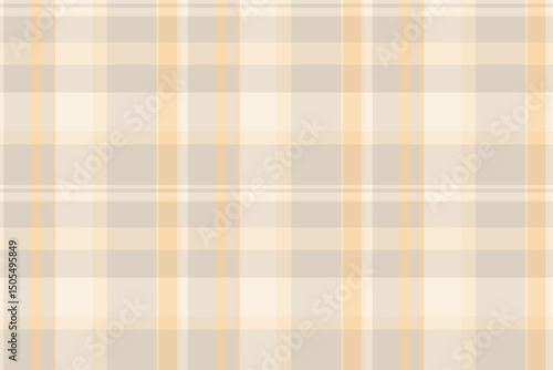 Soft, plaid pattern with neutral earth tones. Beige, cream, and brown stripes create a classic, versatile backdrop for design, textiles, or crafts.