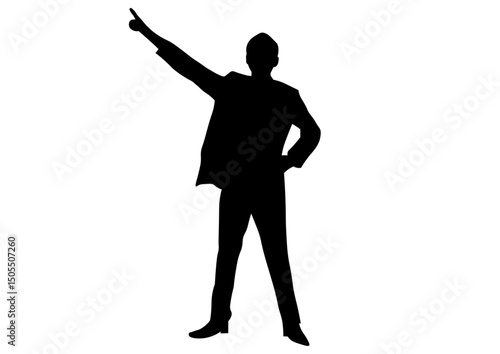 ポーズを決めるビジネスマン