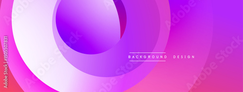 Abstract vibrant layers create flowing pink, purple gradient. Modern design suitable for banners, backgrounds, presentations.