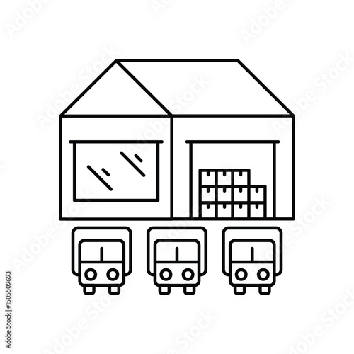 Logistics Hub Vector icon