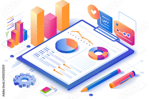 Wallpaper Mural Business data analysis report charts graphs visuals Torontodigital.ca