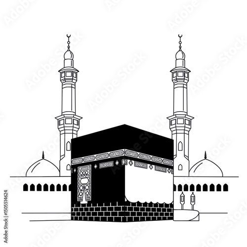 The Kaaba in Mecca: A Blend of Minimalism and Intricate Design