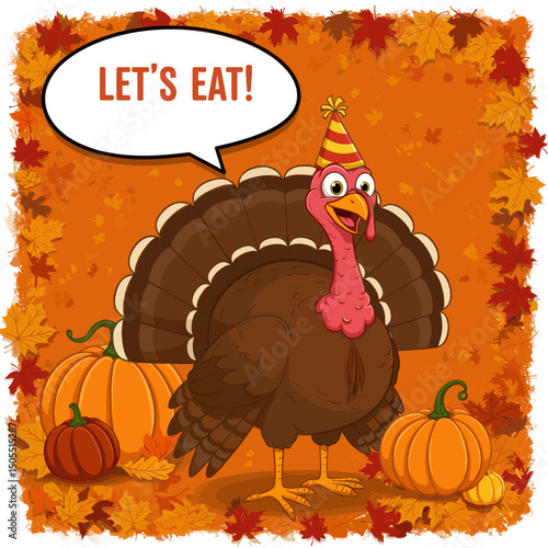Let's Eat! Thanksgiving Turkey Ready to Celebrate