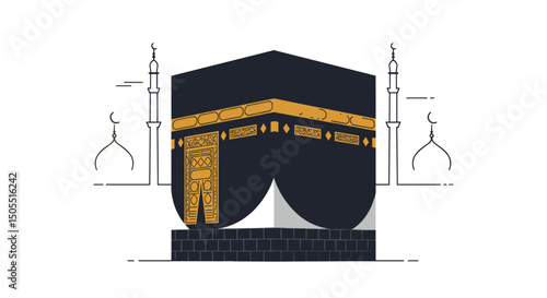 The Kaaba in Mecca: A Blend of Minimalism and Intricate Design