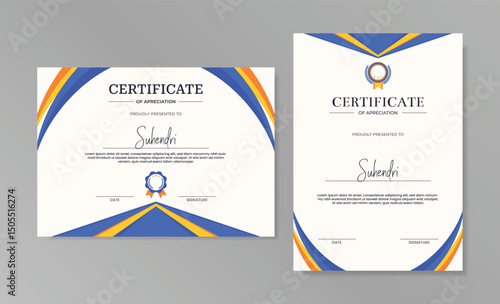 Clean Modern Certificate of Achievement Design Template