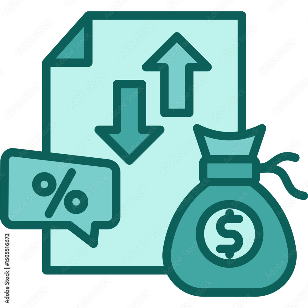 Obraz premium Profit And Loss solid icon