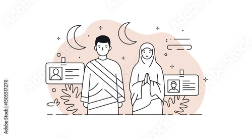 Preparing for Hajj: Pilgrims Getting Ready for Their Sacred Journey"