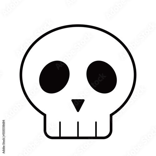 シンプルなドクロマーク　ホワイト〜Simple skull mark White〜