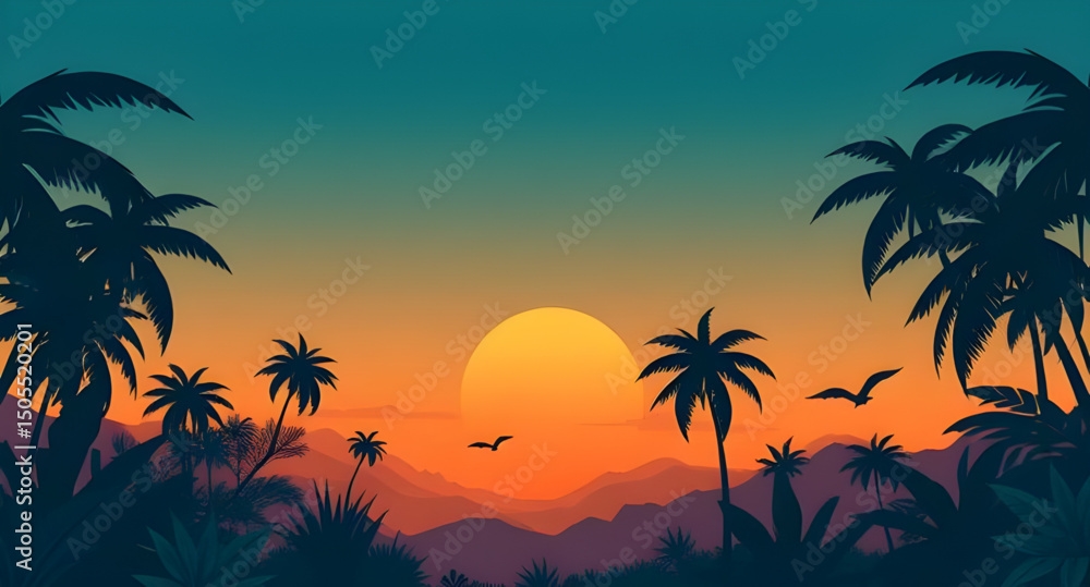Tropical sunset, Palm tree sunset, Sunset beach, Sunset with palm trees, Tropical landscape, Island sunset, Summer evening, Exotic sunset, Sunset over ocean, Palm silhouette, Beach sunset scene, Tropi Tropical sunset, Palm tree sunset, Sunset beach, Sunset with palm trees, Tropical landscape, Island sunset, Summer evening, Exotic sunset, Sunset over ocean, Palm silhouette, Beach sunset scene, Tropi