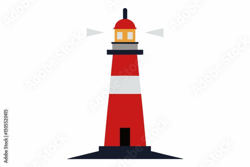 lighthouse on white background
