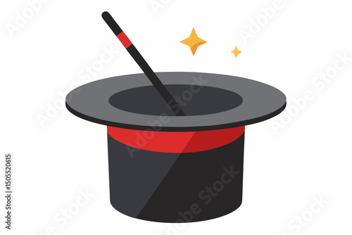 magic hat and wand