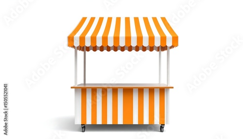 Orange Striped Market Stall.
