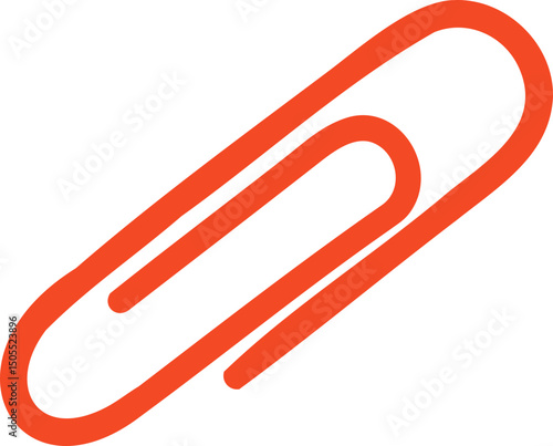 클립, 사무용품, 주황, 심플, 아이콘, 사무실, 기업, 문방구, 공구, 문서, 메모, 기호