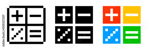 Calculator icon pixel. Calculator app pixel