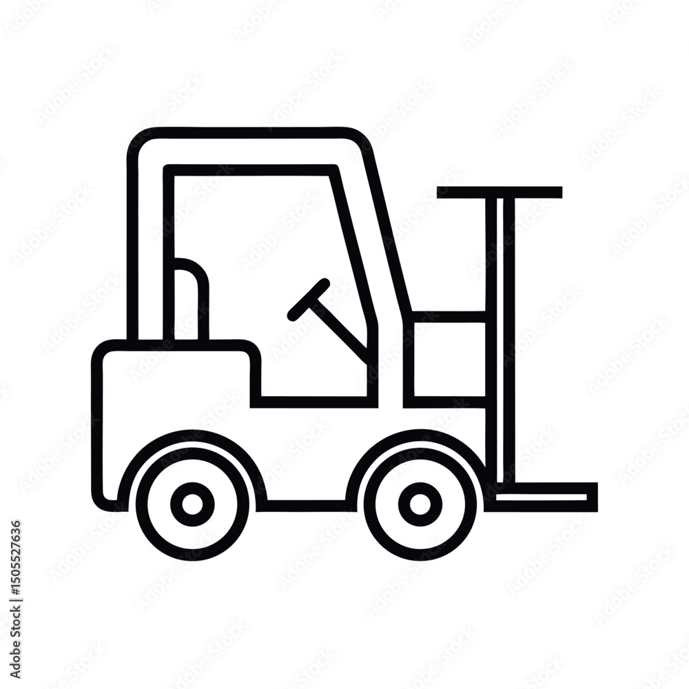 Warehouse Forklift Line Art Warehouse Forklift Line Art