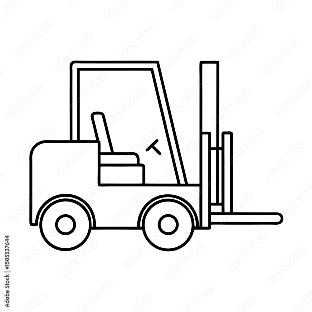Industrial Forklift Machine Drawing Industrial Forklift Machine Drawing