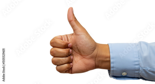 Canvastavla Isolated Thumbs Up Hand Gesture