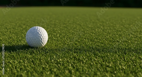 Golf Ball on Green Perfect Putt Awaits