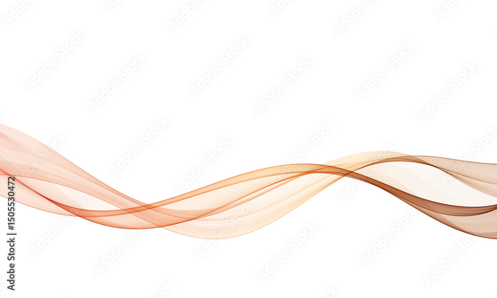 Elegant warm-toned abstract wave on white background. Elegant warm-toned abstract wave on white background.