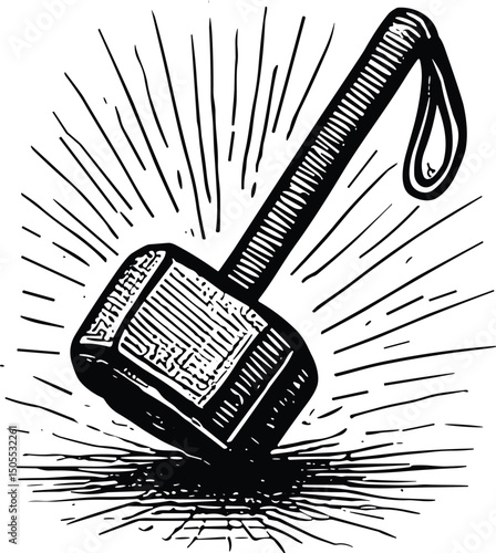 Mjolnir Thor’s hammer vector cricut silhouette design for T-shirt