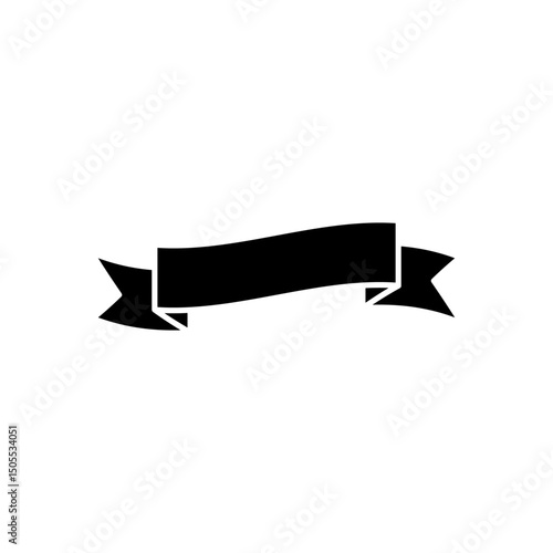 シンプルなリボンのイラスト