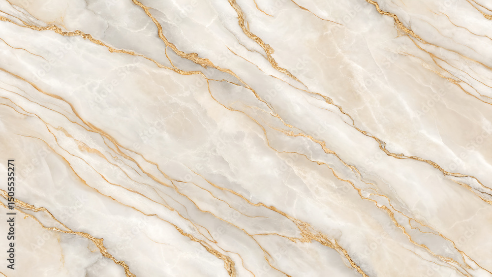 Naklejka premium Elegant marble texture with golden veining seamless pattern