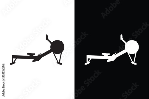 Rowing Machine icon vector on White Background ,Vector Art Illustration on white background.