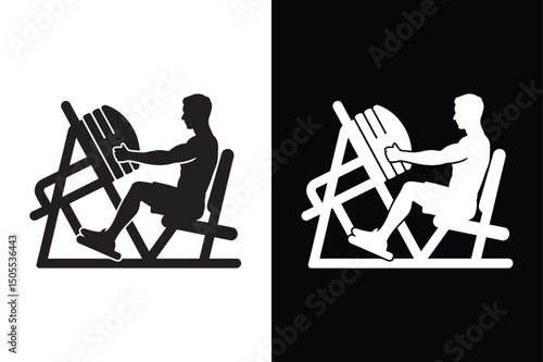 Rowing Machine icon vector on White Background ,Vector Art Illustration on white background.