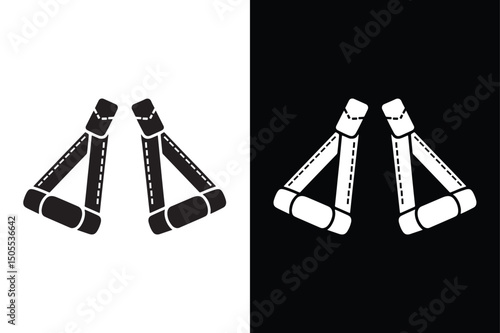 Resistance Band icon vector on White Background ,Vector Art Illustration on white background.