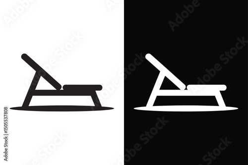 Incline Bench icon vector on White Background ,Vector Art Illustration on white background.