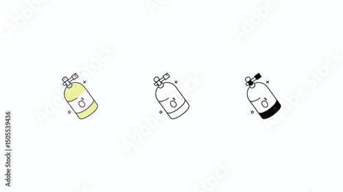 Oxygen icons vector set color line glyph line icons stock illustration