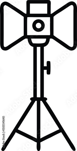 Black silhouette of industrial spotlight light fixtures transparent vector illustration