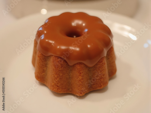 Mini Bundt Cake with Caramel Glaze