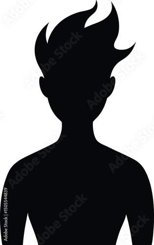 black silhouette of a woman