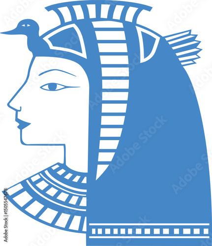blue ancient Egyptian queen