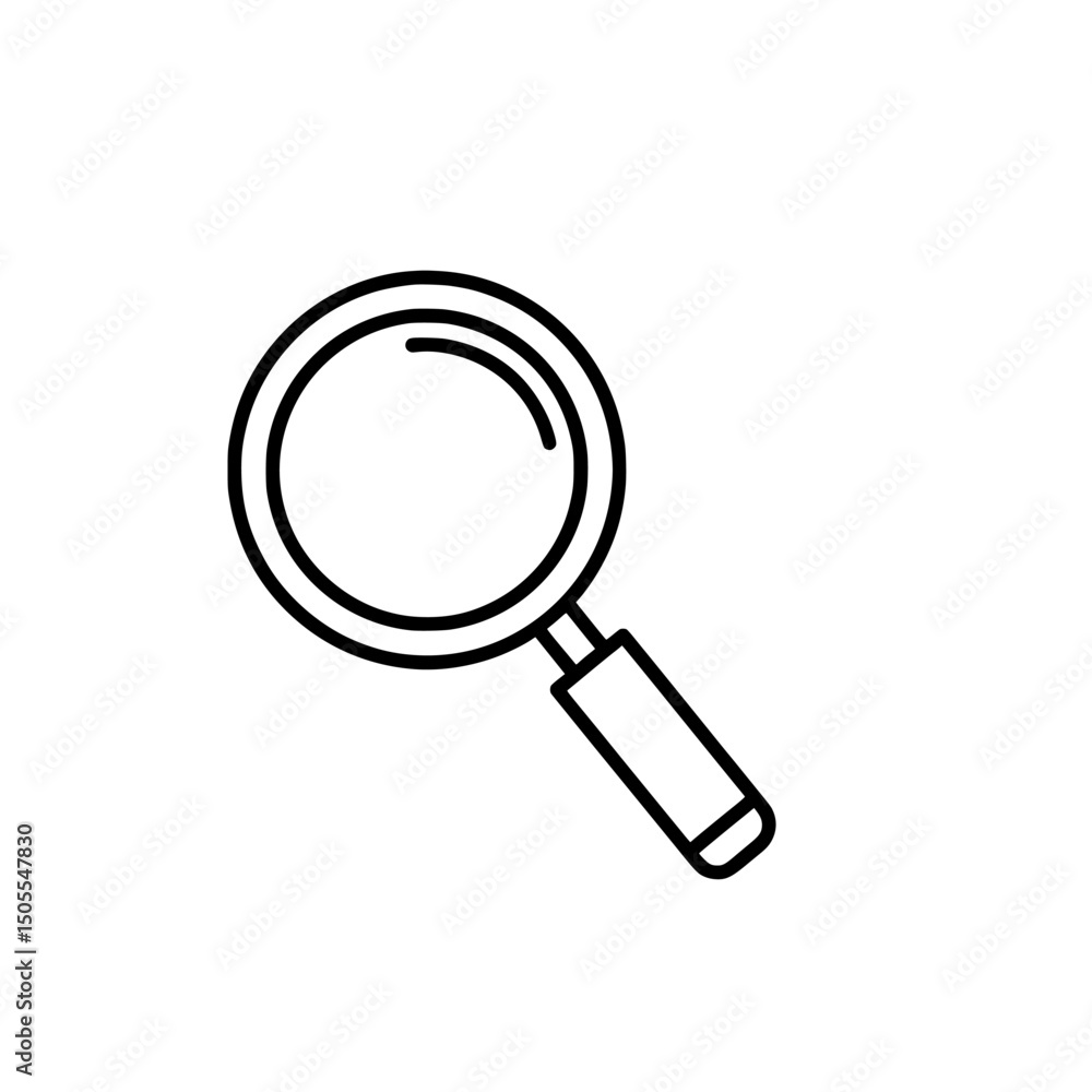 Magnifying glass icon vector, ideal for designs related to search, discovery, magnification, or investigation. Suitable for web, mobile apps, user interfaces, presentations, and marketing materials. Magnifying glass icon vector, ideal for designs related to search, discovery, magnification, or investigation. Suitable for web, mobile apps, user interfaces, presentations, and marketing materials.