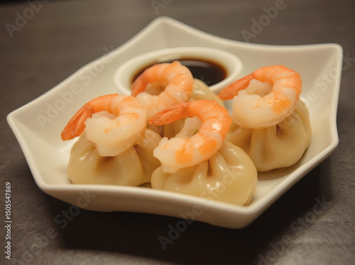 Shrimp Dumplings with Soy Sauce
