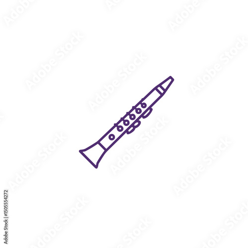 Clarinet icon for classical music platforms and school band programs
