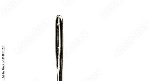 Isolated Metal Needle Against Black Background A Detailed Macro Photo